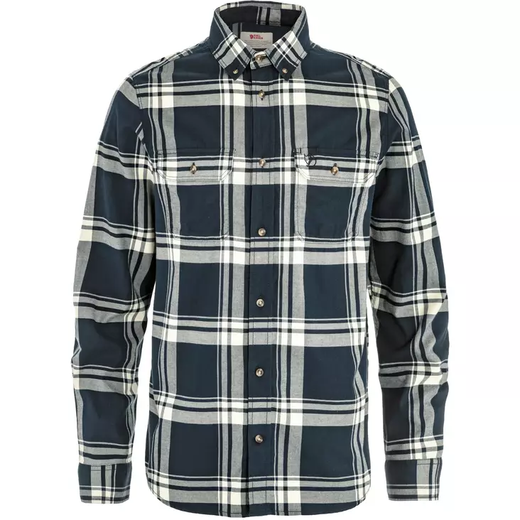 Fjällräven Övik Lite Flannel M Laurel Green-Chalk White - Kauluspaidat ja flanellit - 7323451114410 - 1