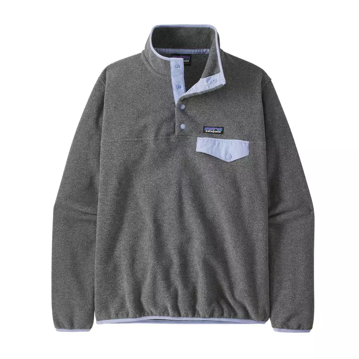 Patagonia W's LW Synch Snap-T Pullover Nickel w Pale Periwinkle - Naisten paidat - 195699921320 - 1