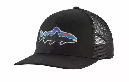Patagonia Fitz Roy Trout Trucker Hat Black -lippis - Lippikset - 192964419261 - 2