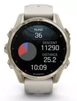 Garmin Fenix 8 - 43 mm AMOLED Sapphire Soft Gold with Fog Gray/Dark Sandstone Silicone Band - Kellot ja GPS - 010-02903-11 - 8