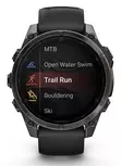 Garmin Fenix 8 - 47 mm AMOLED Sapphire Carbon Gray DLC Titanium with Black/Pebble Gray Silicone - Kellot ja GPS - 010-02904-21 - 4