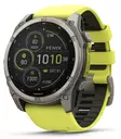 Garmin Fenix 8 - 51 mm Solar Sapphire Titanium with Amp yellow graphite silicone band - Kellot ja GPS - 010-02907-21 - 1