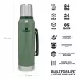 Stanley Termospullo Classic Green 1.0L - Pullot, mukit ja kylmälaukut - 6939236347921 - 3