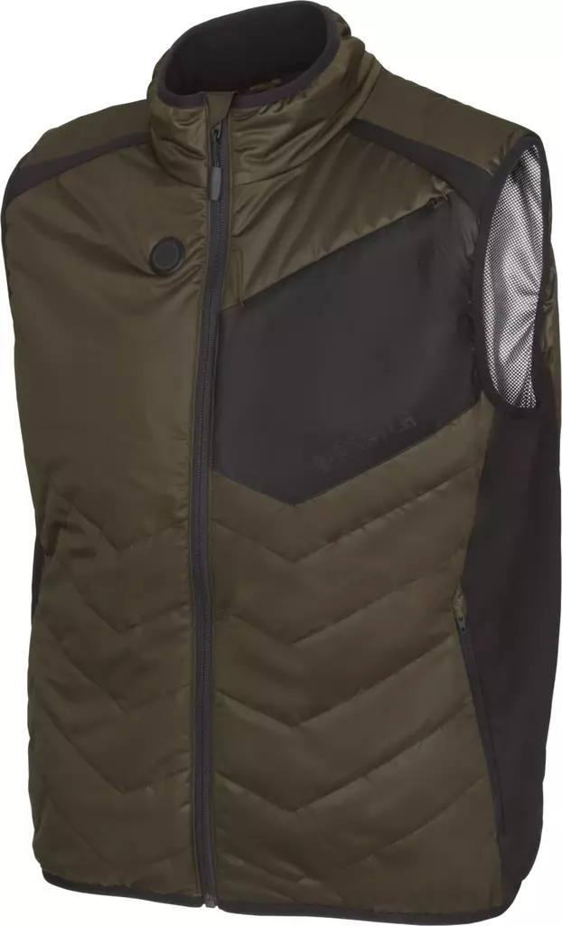 Härkila Heat Waistcoat WillowGreen/Black - varavirtalähteellä lämmitettävä lämpöliivi - Liivit - 5707335481461 - 1