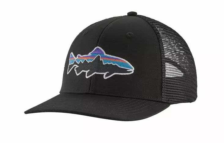 Patagonia Fitz Roy Trout Trucker Hat Black -lippis - Lippikset - 192964419261 - 2