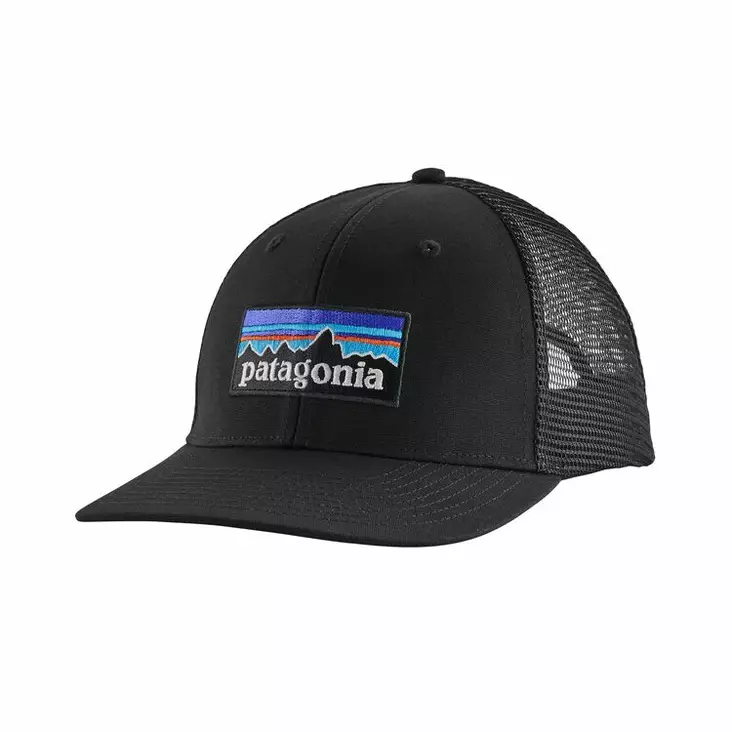 Patagonia P-6 Logo Trucker Hat Black -lippis - Lippikset - 192964418721 - 1