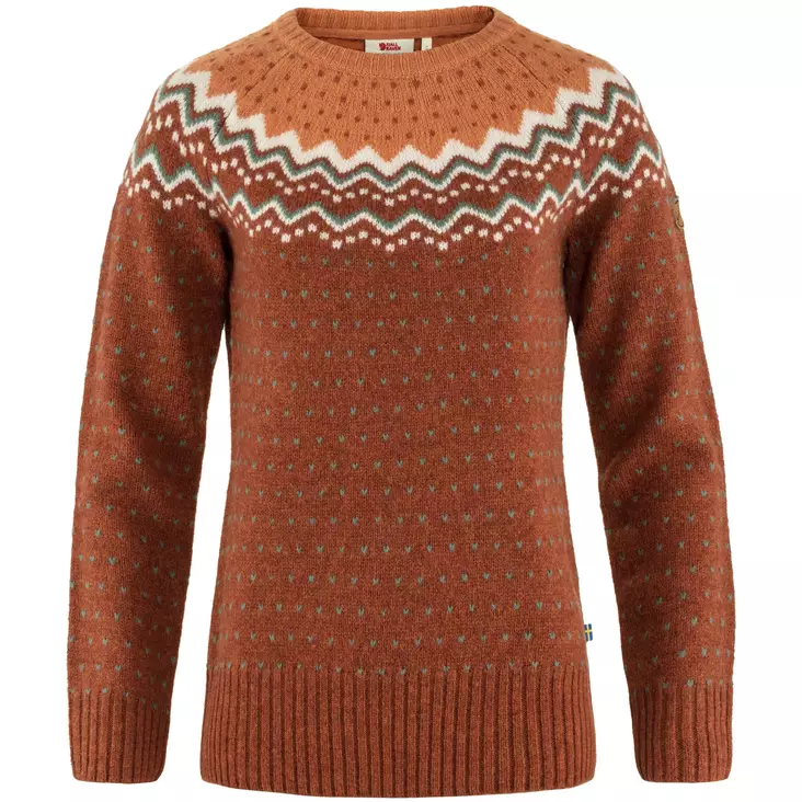 Fjällräven Övik Knit Sweater W Autumn Leaf-Desert Brown - Paidat - 7323450800222 - 1