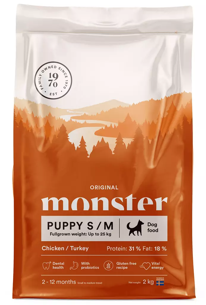 Monster Dog Original Puppy S/M - Koiran kuivaruoka - 7350040124512 - 1