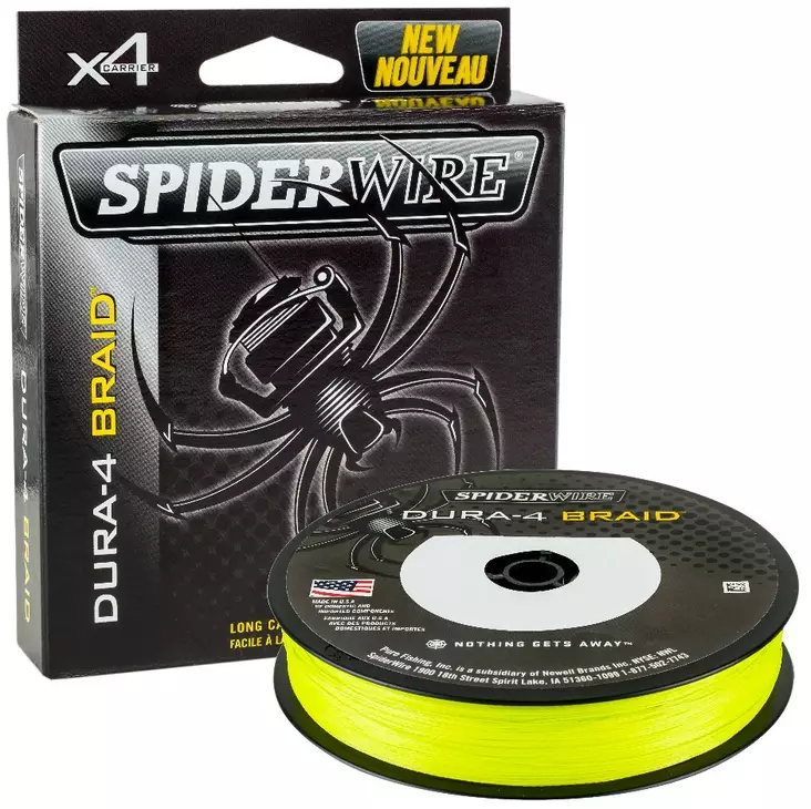 SpiderWire Dura-4 Braid Hi-Vis Yellow - Siimat - 022021638192 - 1
