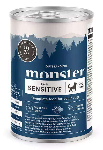 Monster Dog Adult Sensitive Fish 400g - Koiran märkäruoka - 7350040127063 - 1