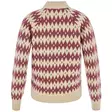 Fjällräven Jacquard Knit W Chalk White-True Red - Paidat - 7323451213533 - 2