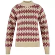 Fjällräven Jacquard Knit W Chalk White-True Red - Paidat - 7323451213533 - 1