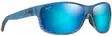 Maui Jim Kaiwi Channel - Blue Black Stripe Frame with Blue Hawaii Lens - Aurinkolasit - 603429067373 - 1