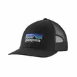 Patagonia P-6 Logo LoPro Trucker Black -lippis - Lippikset - 192964417823 - 1