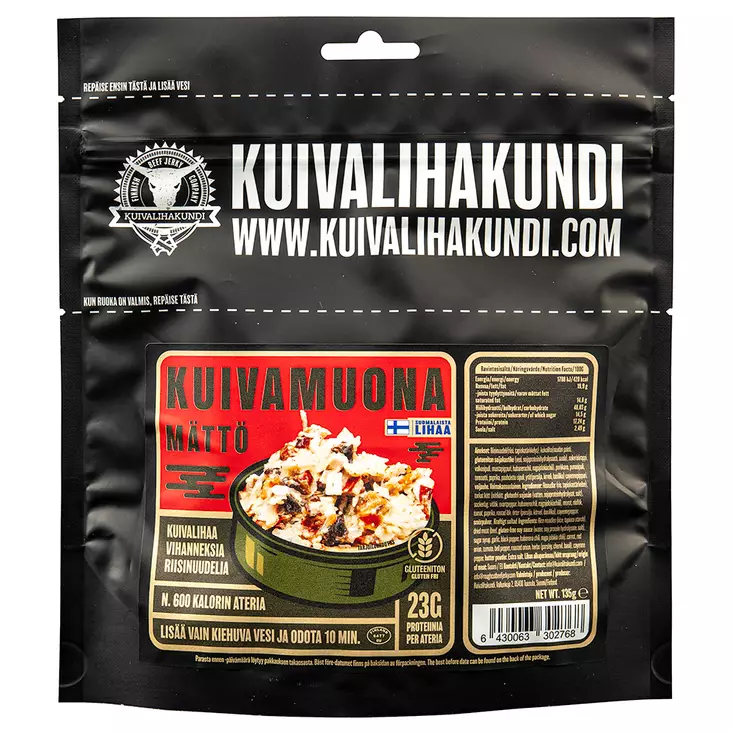 Kuivalihakundi Kuivamuona Mättö 135g - Retkiruuat ja -keittimet - 6430063302393 - 3