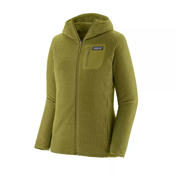 Patagonia Womens R1 Air Full-Zip Hoody Graze Green - Naisten alus- ja väliasut - 196924803343 - 1