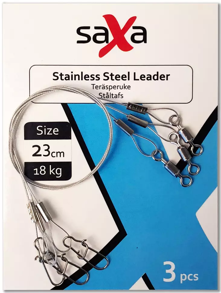 Saxa Stainless Steel Leader 23cm - Perukkeet - ssleader23 - 1