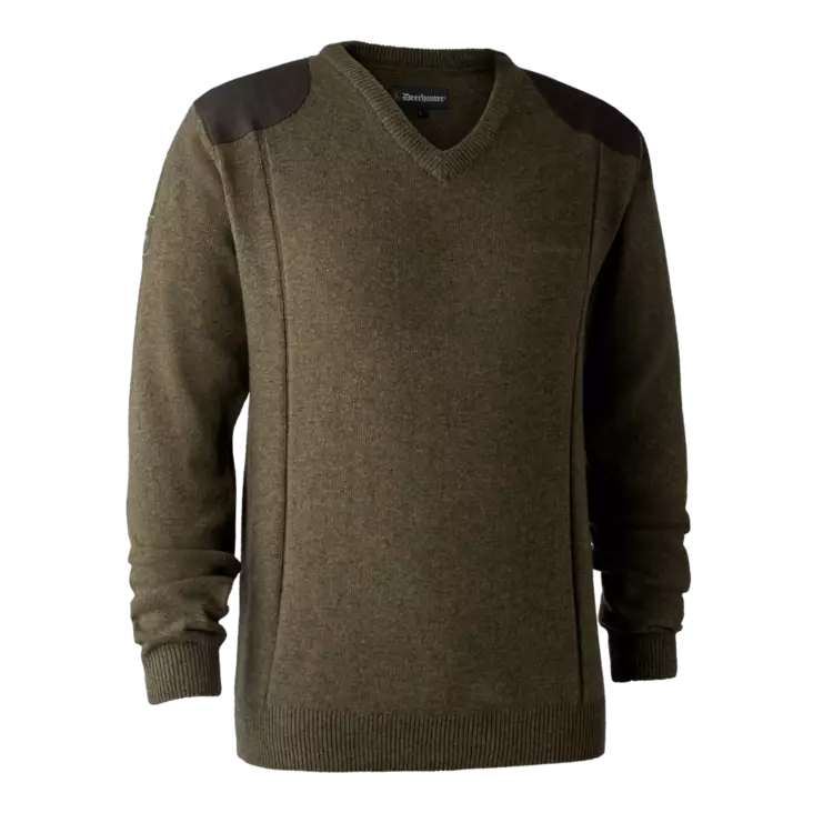 Deerhunter Harrington V-Neck Knit Cypress - Fleecetakit - 5702827160084 - 1