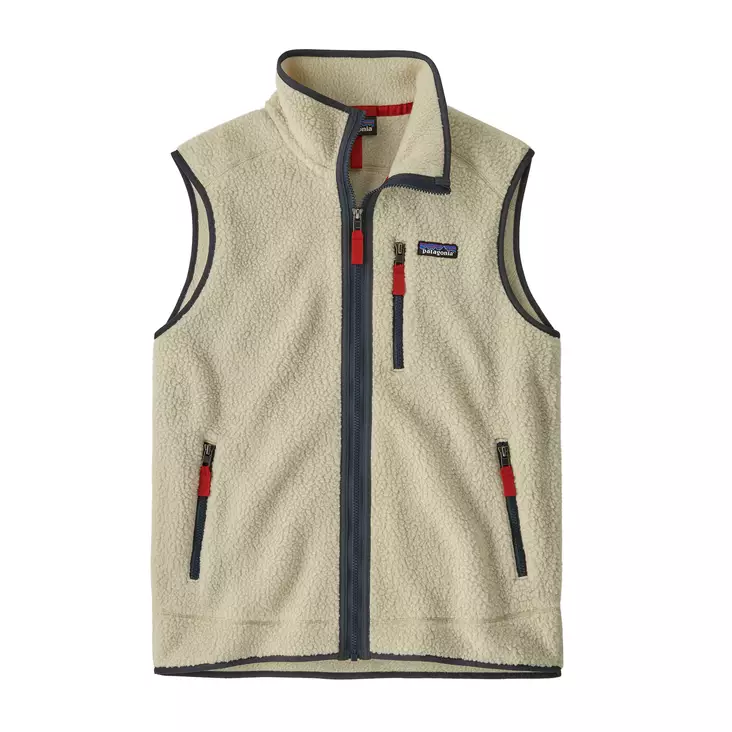 Patagonia Mens Retro Pile Vest Pelican w Smolder Blue - Liivit - 198077463474 - 1