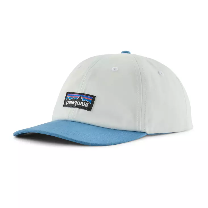 Patagonia P-6 Label Trad Cap Birch White w/Shore Blue - Lippikset - 198077791904 - 1