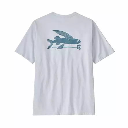 Patagonia Mens Flying Fish Responsibili-Tee White - Kauluspaidat ja flanellit - 195699131125 - 1