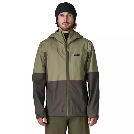 Patagonia M's Boulder Fork Rain Jacket Forge Grey w/River Rock Green - Vedenpitävät kuoritakit - 198077528265 - 1