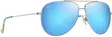 Maui Jim Hauoli XL - Shiny Silver Frame with Blue Hawaii Lens - Aurinkolasit - 603429080105 - 1