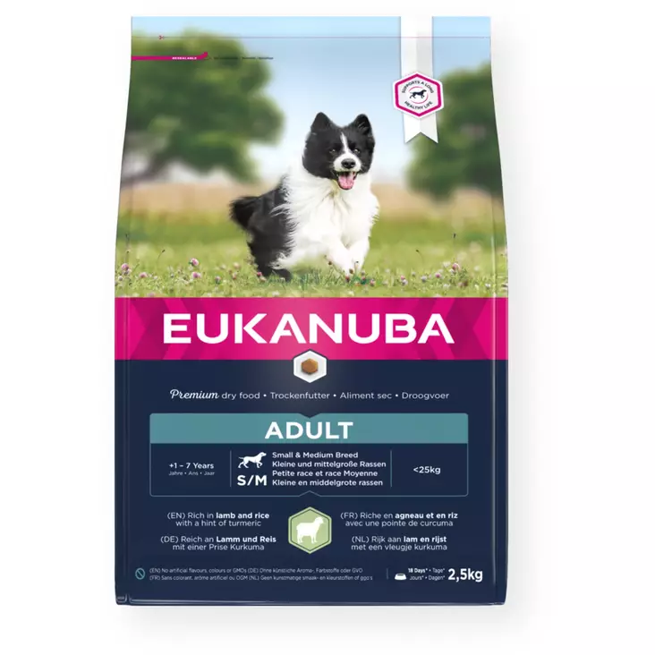 Eukanuba Dog Lamb & Rice S/M - Koiran kuivaruoka - 8710255121215 - 1