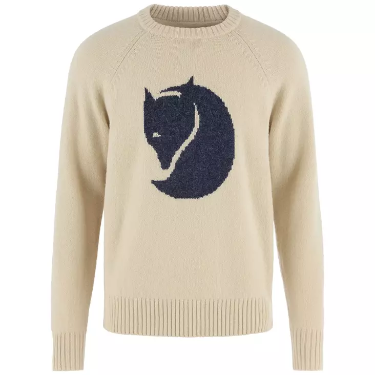 Fjällräven Logo Knit Sweater M Light Beige - Paidat - 7323451199585 - 1