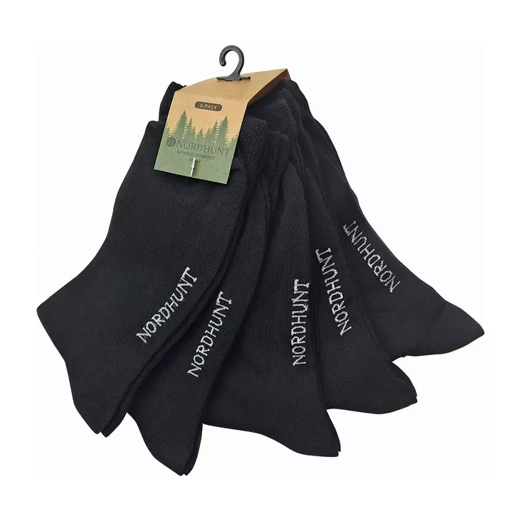 Nordhunt Bamboo 5-Pack Socks Black 40-45 - Sukat - 23445 - 1