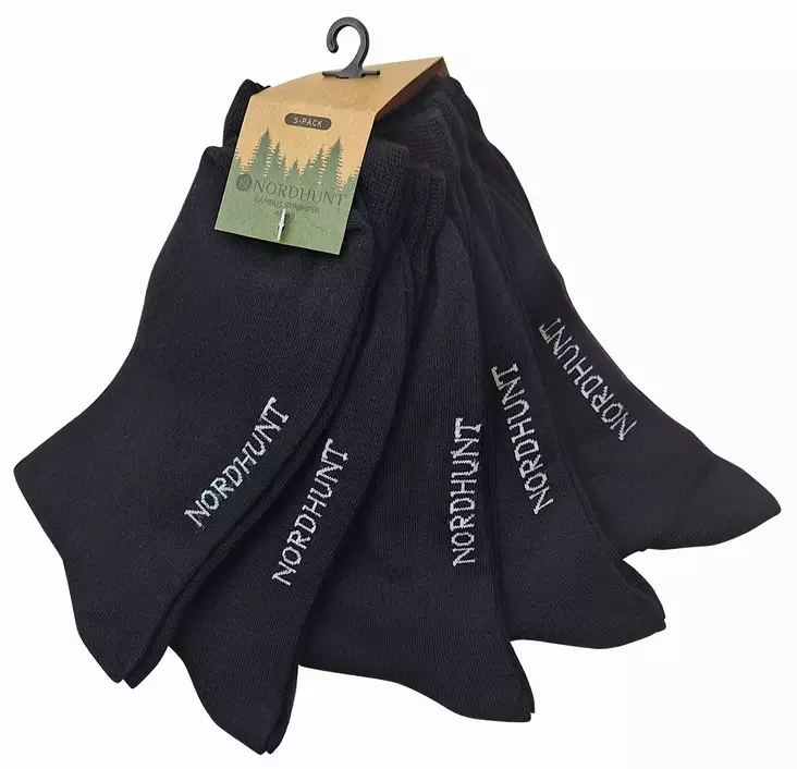 Nordhunt Bamboo 5-Pack Socks Black 40-45 - Sukat - 23445 - 1