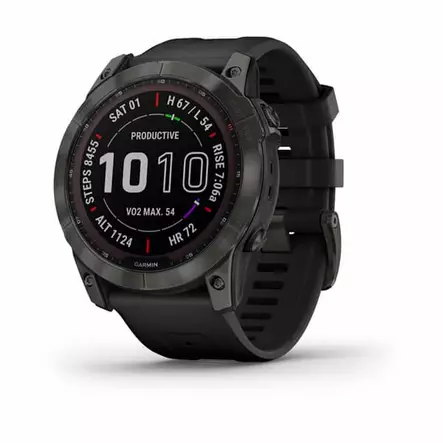 Garmin Fenix 7X Sapphire Solar Hiilenharmaa DLC-titaani ja musta hihna - Kellot ja GPS - 0753759278236 - 1