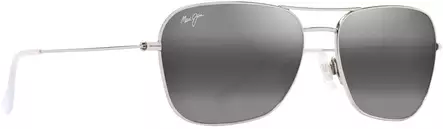 Maui Jim Naauao - Shiny Silver Frame with Neutral Grey Lens - Aurinkolasit - 603429080136 - 1