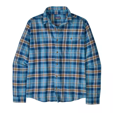 Patagonia M's LW Fjord Flannel Shirt P-6 Logo Smolder Blue - Kauluspaidat ja flanellit - 198077731016 - 1