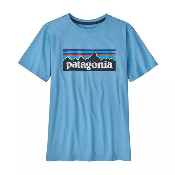 Patagonia K's P-6 Logo Regenerative Organic Certified Cotton Graphic T-Shirt Blue - Lapset - 194187738976 - 1