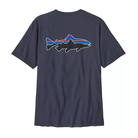 Patagonia M's Fitz Roy Trout T-Shirt Smolder Blue - T-paidat - 198077783107 - 1