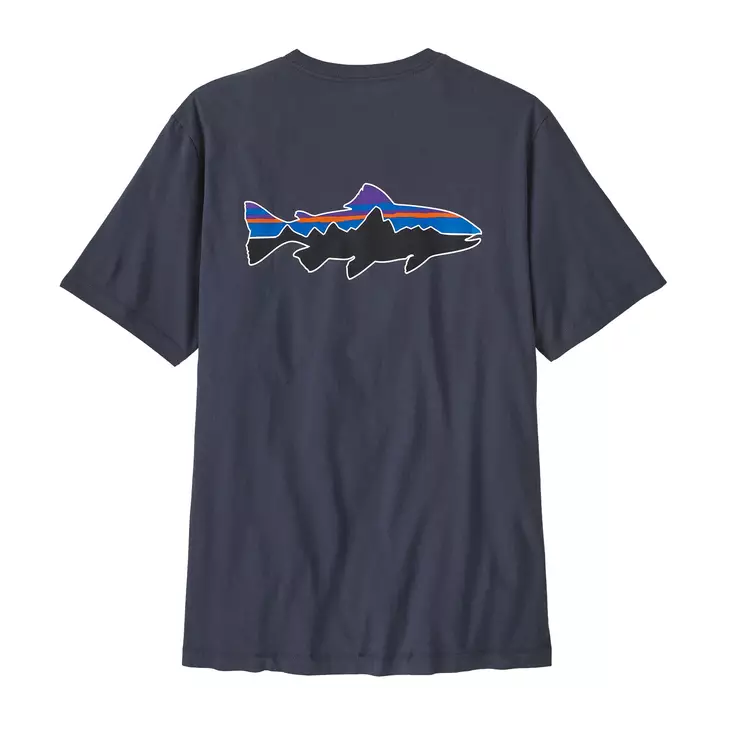 Patagonia M's Fitz Roy Trout T-Shirt Smolder Blue - T-paidat - 198077783107 - 1