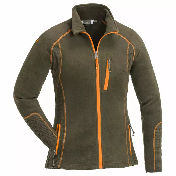 Pinewood Micco Fleece Jkt W Dark Olive Green - Naisten paidat - 7331090288577 - 1