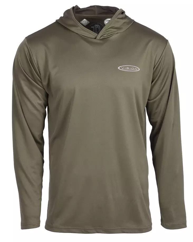 Vision Bamboo BUG & UV Hoodie Pale Olive -hyönteissuojahuppari - Hyönteissuojapaidat - 6417512842747 - 1