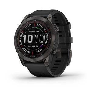 Garmin Fenix 7 Sapphire Solar Musta DLC-titaani ja musta hihna - Kellot ja GPS - 0753759278168 - 1