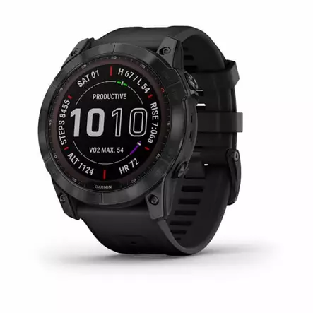 Garmin Fenix 7X Sapphire Solar Musta DLC-titaani ja Musta Hihna - Kellot ja GPS - 753759278328 - 1