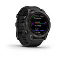 Garmin Fenix 7 Sapphire Solar Musta DLC-titaani ja musta hihna - Kellot ja GPS - 0753759278168 - 3