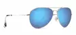Maui Jim Mavericks - Silver Titanium Frame with Blue Hawaii Lens - Aurinkolasit - 603429035648 - 1