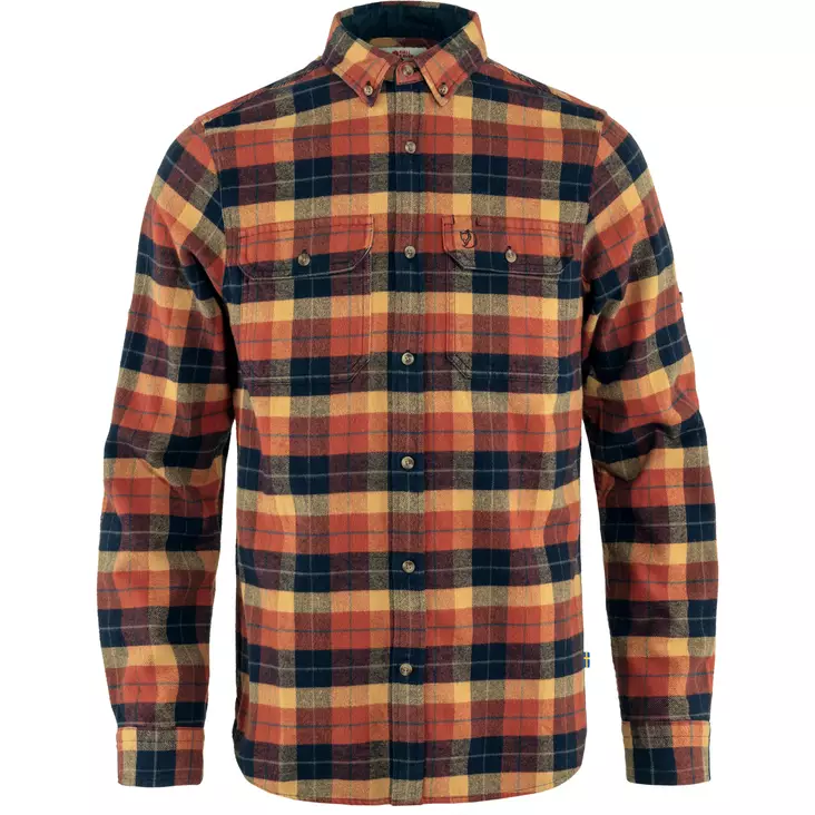 Fjällräven Singi Heavy Flannel M Autumn Leaf-Dark Navy - Kauluspaidat ja flanellit - 7323450793418 - 1