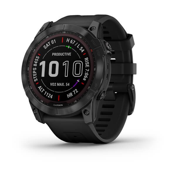 Garmin Fenix 7X Sapphire Solar Musta DLC-titaani ja Musta Hihna - Kellot ja GPS - 753759278328 - 1