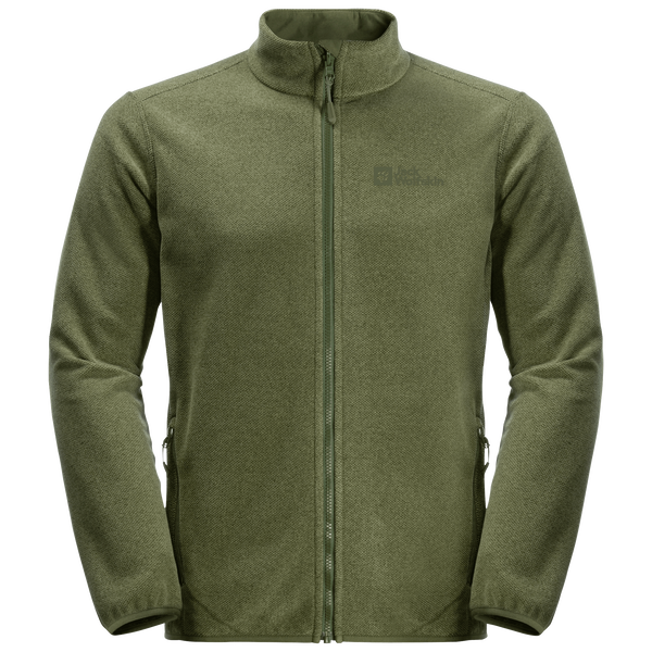 Jack Wolfskin Mens Skywind Full-Zip Jacket Greenwood - Fleecetakit - 4064993552058 - 1