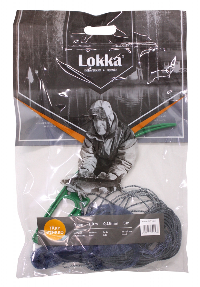 Lokka Täkyverkko 0,15 9mm 1m/5m - Verkot ja katiskat - 6418252809168 - 1