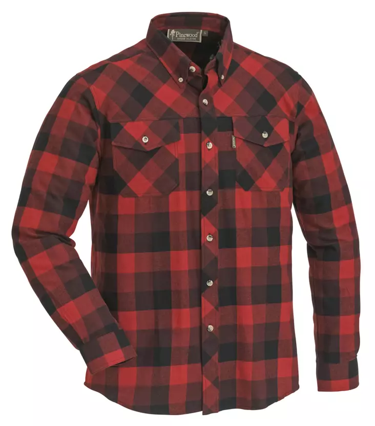 Pinewood Lumbo Red-Black -flanellipaita - Kauluspaidat ja flanellit - 7331090155428 - 1