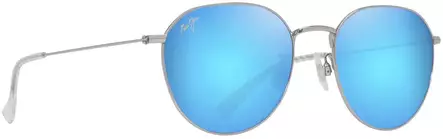 Maui Jim Kauwela - Shiny Silver Frame with Blue Hawaii Lens - Aurinkolasit - 603429084349 - 1