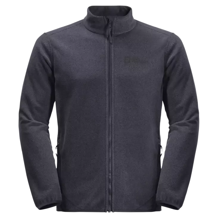 Jack Wolfskin Mens Skywind Full-Zip Jacket Ebony - Fleecetakit - 4064993552119 - 1